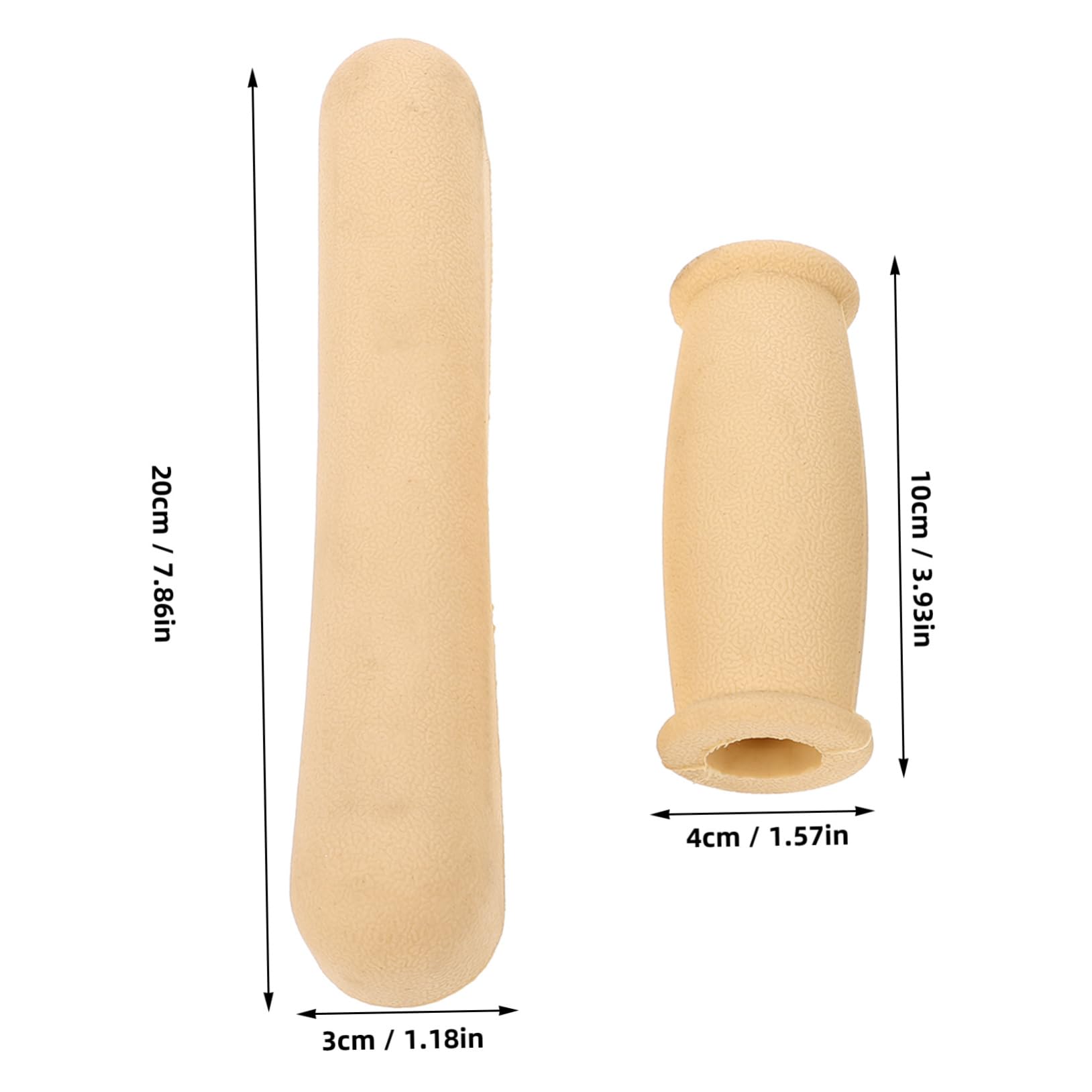 BUTIFULSIC 1 Set Crutch Accessories Crutch Hand Grip Covers Replacement Crutch Pads Crutch Handle Pillow Crutch Hand Grips Crutches Pad Crutch Underarm Cushions Crutch Cushions Khaki Rubber