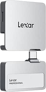 Lexar Professional Go Portable SSD 1TB ハブ付き Apple ProRes 対応 最大読取1050MB/s 最大書込1000MB/s USB 3.2 Gen 2 iPhone 15シリーズ PC Mac対応 シルバー国内正規品 国内サポート可 (LSL400S001T-RNSNG)