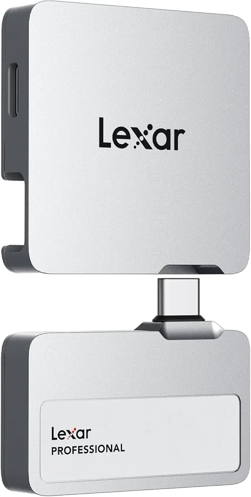 Lexar Professional Go Portable SSD with HUB 1To, Ultra-Compact, supporte Apple ProRes, jusqu'à 1050MB/s en Lecture et 1000MB/s en écriture, USB 3.2 Gen 2, IP65, pour iPhone 15/16 Pro, Silver : Amazon.fr: Informatique