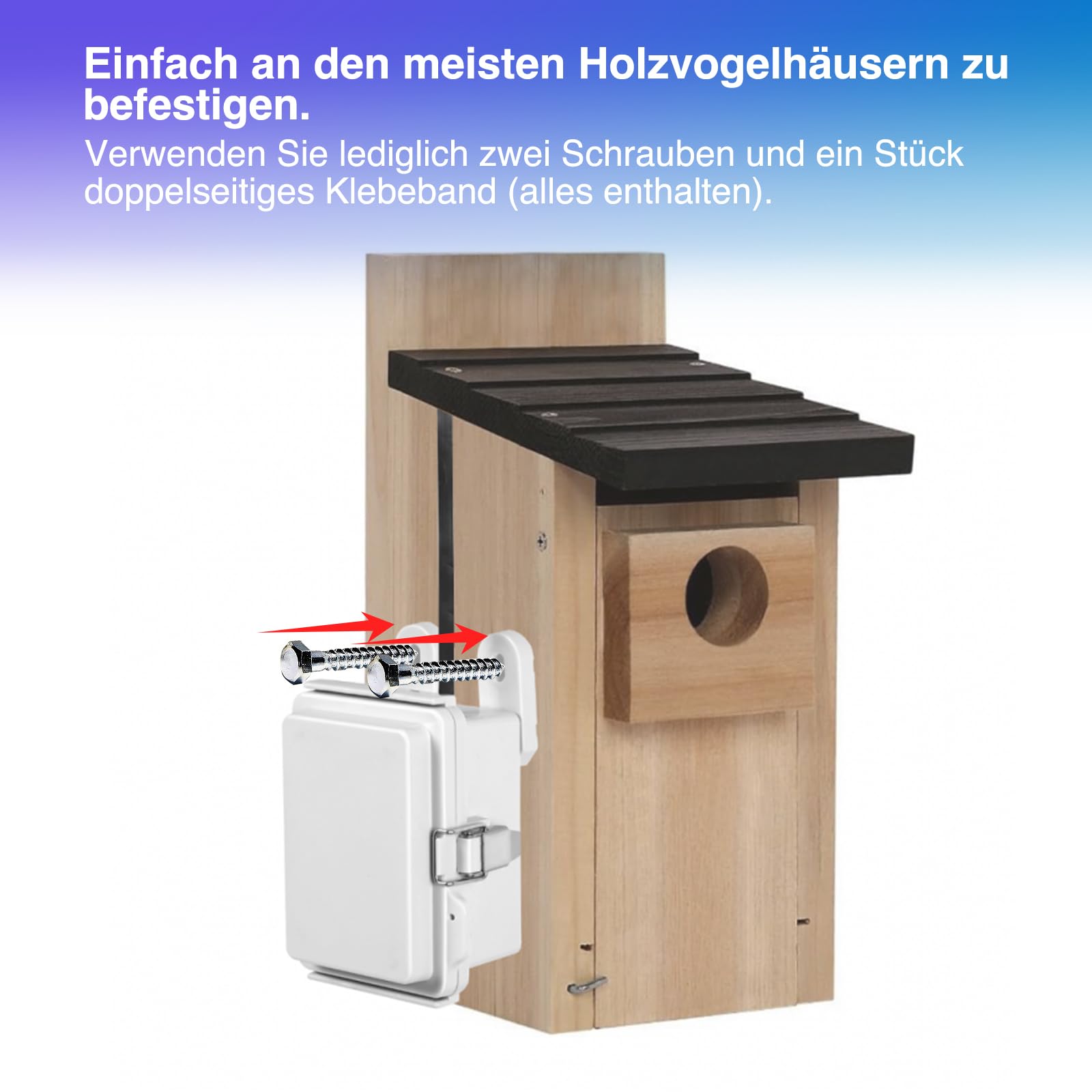 WIWACAM Nistkastenkamera WLAN Kamera 16W Solar 10000mAh Akku für Nistkästen