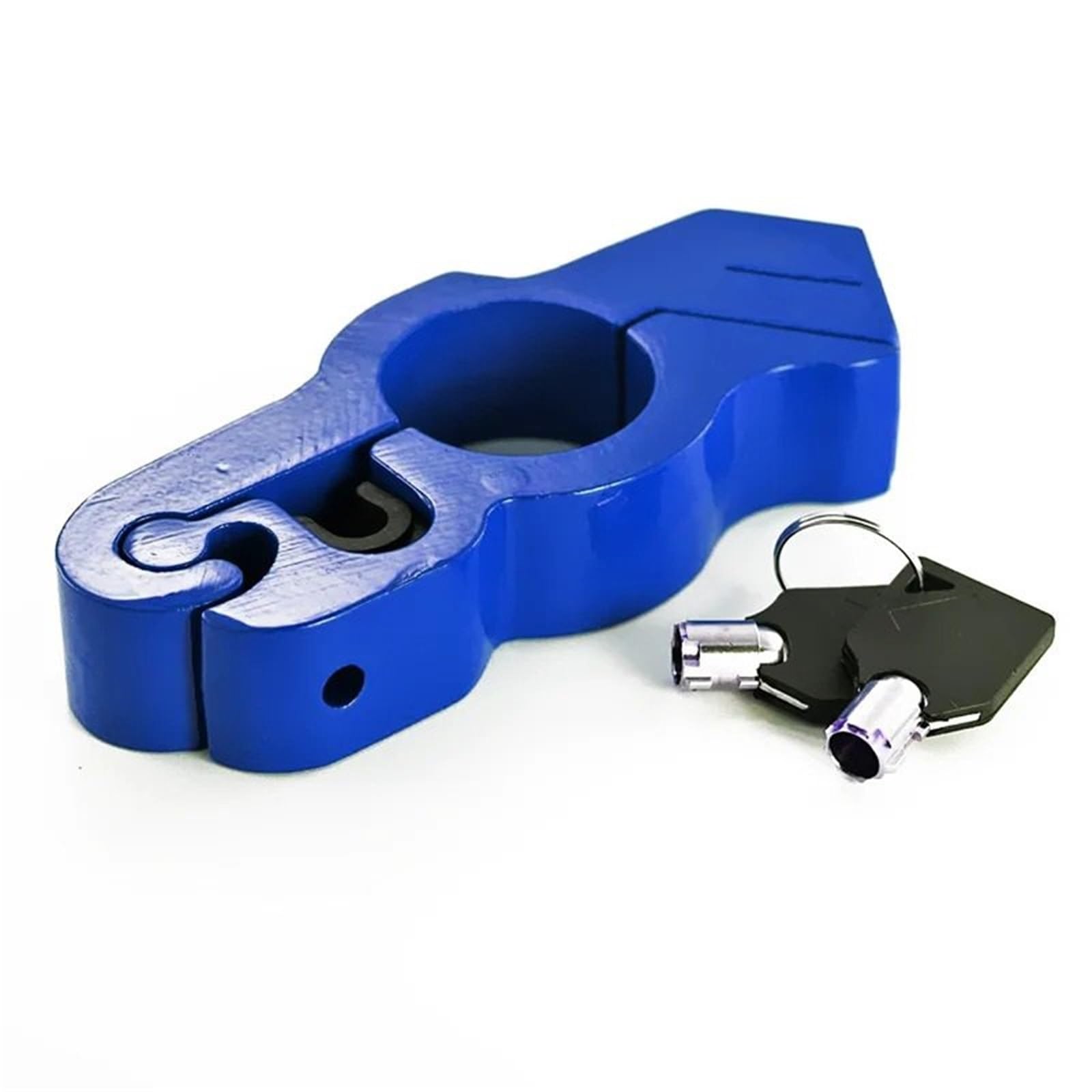 Motorcycle Handlebar Lock Fit for Honda Universal Motorcycle Grip Brake Lock Anti Theft Security Safety Handlebar Locking Motorcycle Disc Lock(Blue)