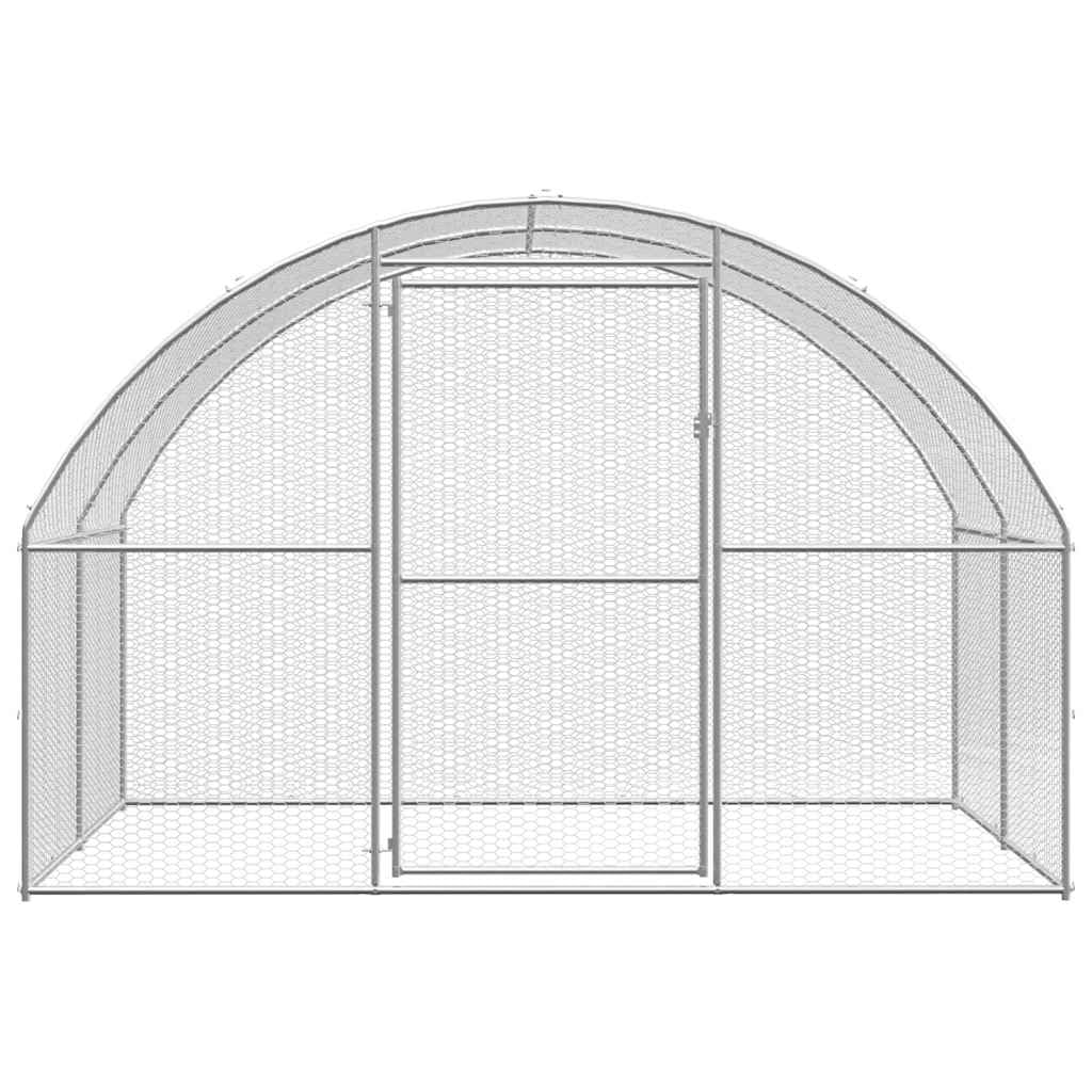 Gallinero exterior 3 x 12 x 2 m, gran cercado de acero galvanizado con rejilla de alambre, caño estable para gallinas y aves de corral para pollos, patos y animales pequeños