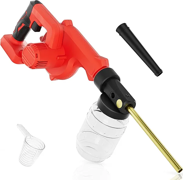 Rozlchar Electric Diatomaceous Earth Duster Compatible for Milwaukee 18V Battery(No Battery), Garden Dust Applicator with 1L Capacity w/7.5" Nozzle, Versatile Leaf Blower & Powder Sprayer