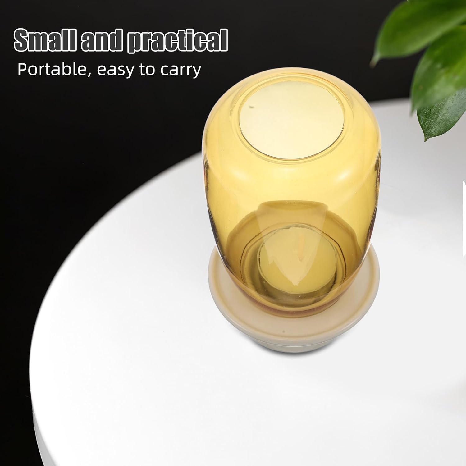 Hurricane Glass Candle Holder with Windproof Design and Stable Placement, Glass Pillar Candlestick for Elegant Home, Hotel Decor, and Aromatherapy Table Use