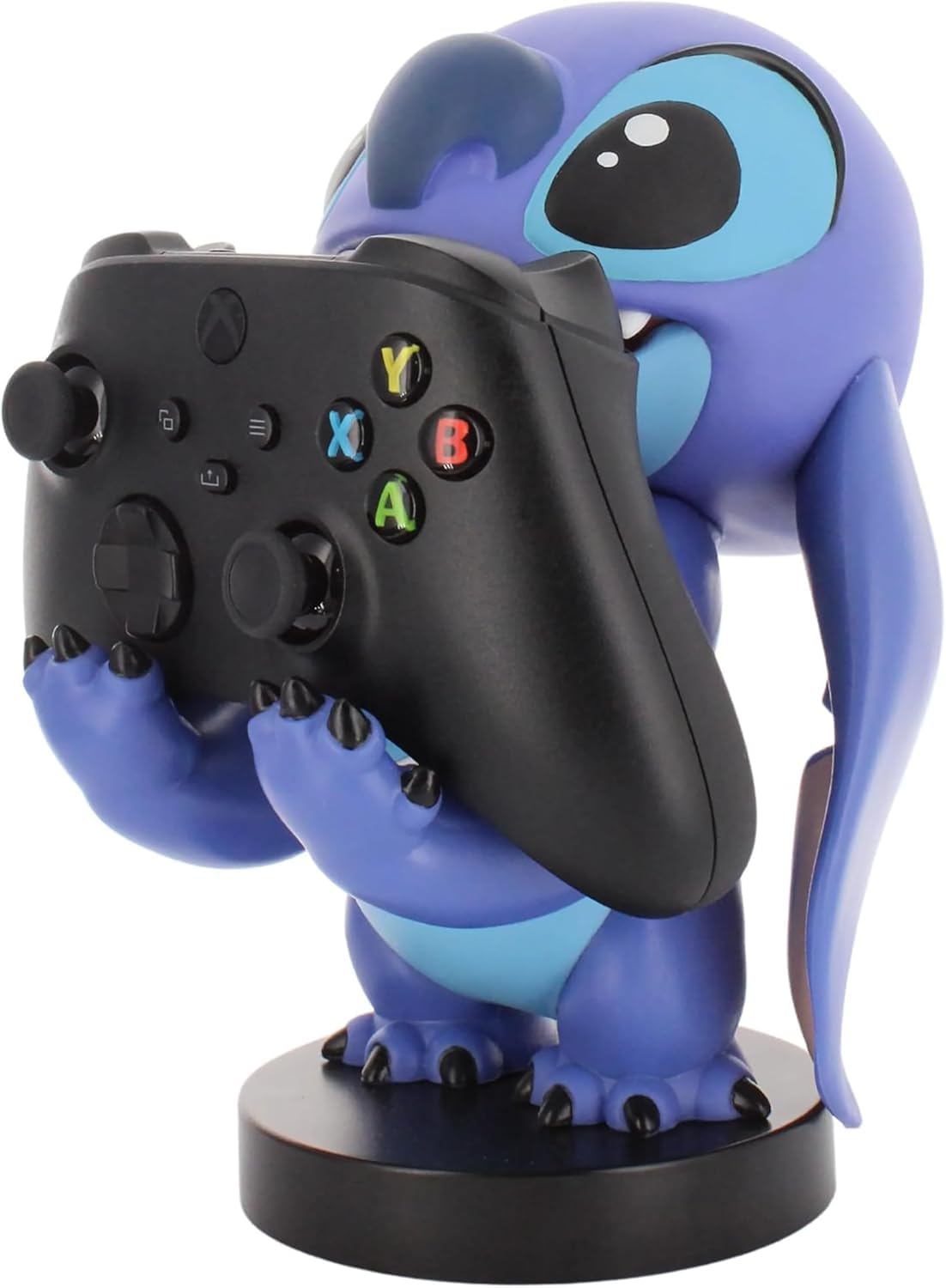 Exquisite Gaming: Lilo & Stitch: Smiley Stitch - Controller originale Cable Guys e supporto per telefono, supporto per dispositivo da collezione, personaggio con licenza ufficiale
