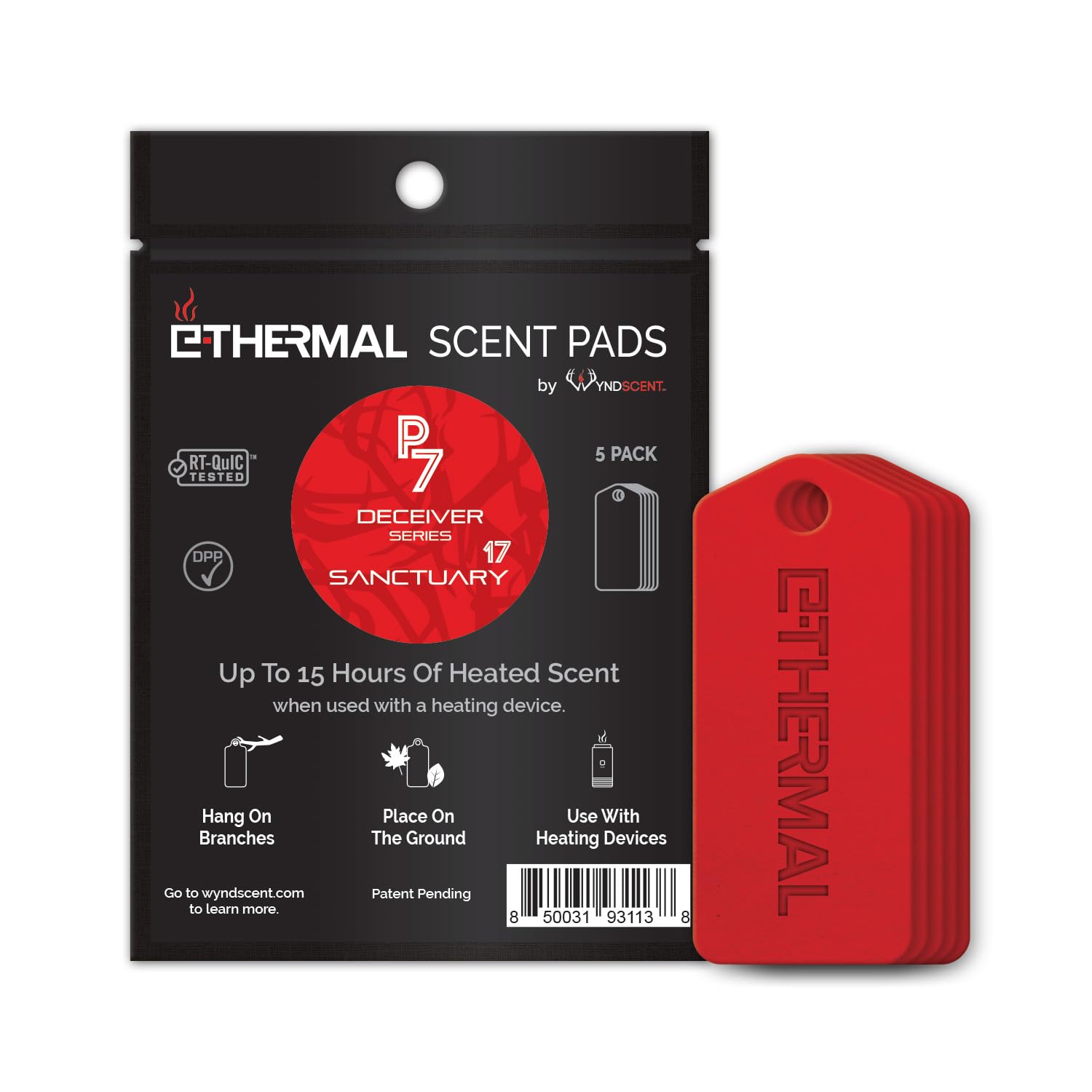 Wyndscent E-Thermal P7 Sanctuary Scent Pad 5 Pack - Calming Bedding Area Scent for Scent Pad Heater and E-Thermal Unit (Heater Not Included)