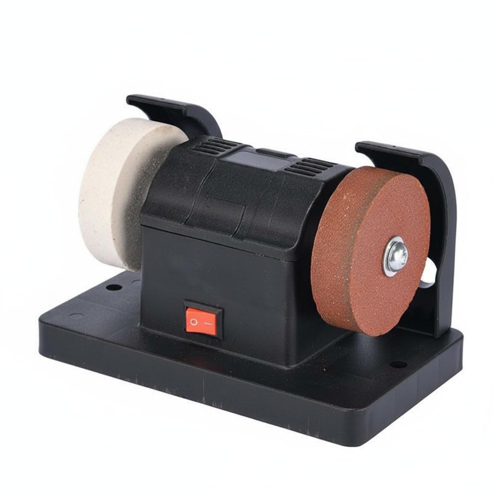 Multi-Purpose Mini Bench Grinder Two-Wheel Wheel Bench | Multi-Purpose Mini Bench Grinder Two-Wheel Wheel Electric Polishing Machine for DIY Enthusiasts Workshop Garage ABS-image-48