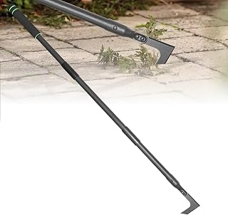 Manual Crevice Cleaning Tool with 43.7" Long Handle, Gardening Weed Puller Weed Remover Tool for Sidewalk,Deck,Paver,Patio