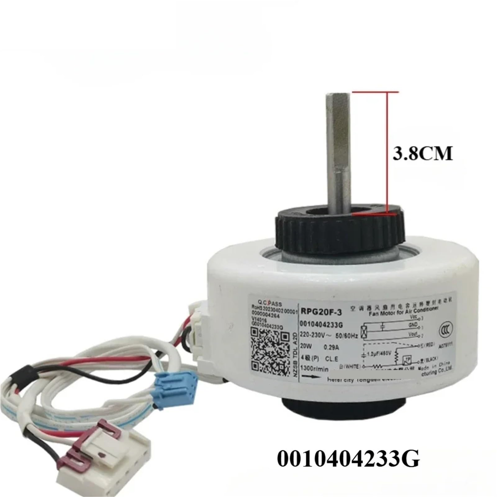 Klimaanlagenmotor, Kompatibel For Haier, RPG20F-3 220–240 V, 50/60 Hz, 20 W, 1300 U/min, 0010404233G, Klimaanlagenteile