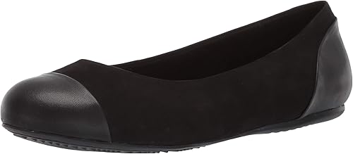 SoftWalk Women's Sonoma Cap Toe Shoe, Black Nubuck, 6.0 M US