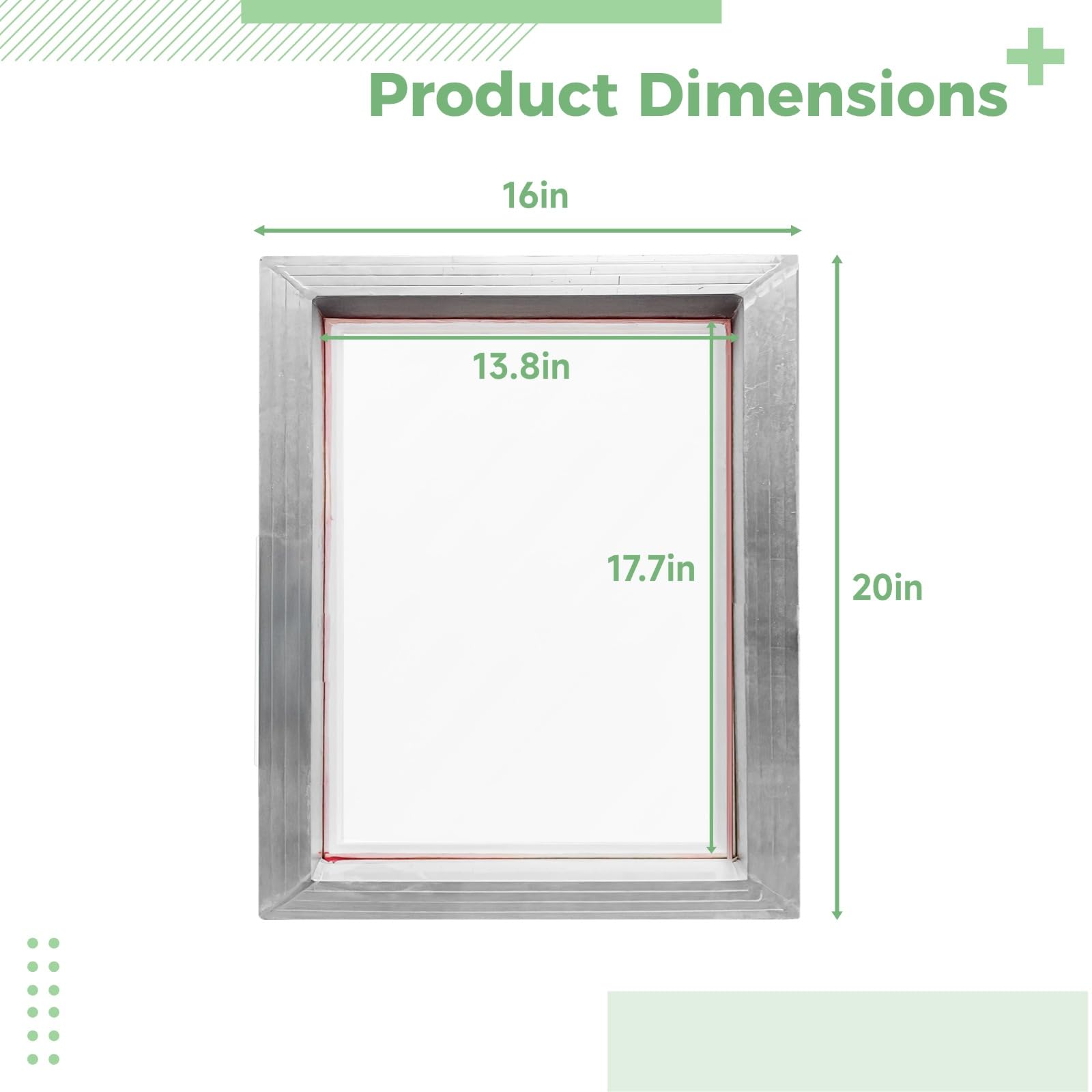 2 szt. aluminiowych ramek do drukowania, 50 x 40 cm ramki do sitodruku z 160 siatkami, lekkie ekrany do drukowania tkanin, drewna i ceramiki, odpowiednie do projektów DIY i zastosowań komercyjnych