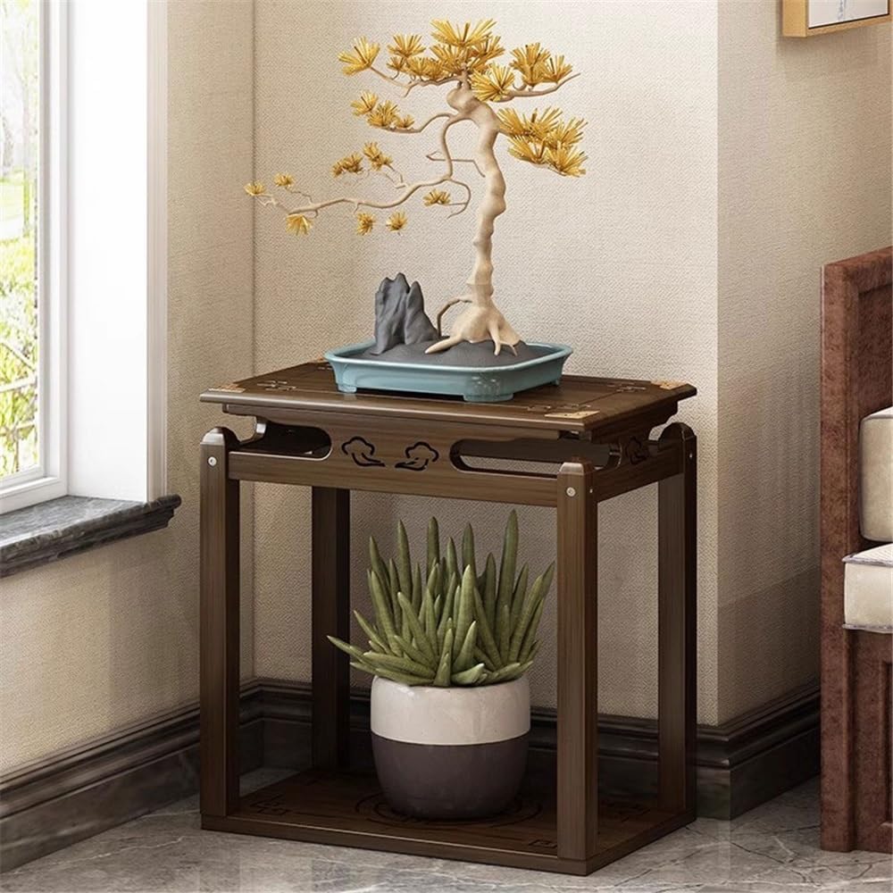 Artware Holder Indoor Home Decor Bonsai Rack, for Living Room Balcony Bamboo Plant Shelf Home Decor(Large)