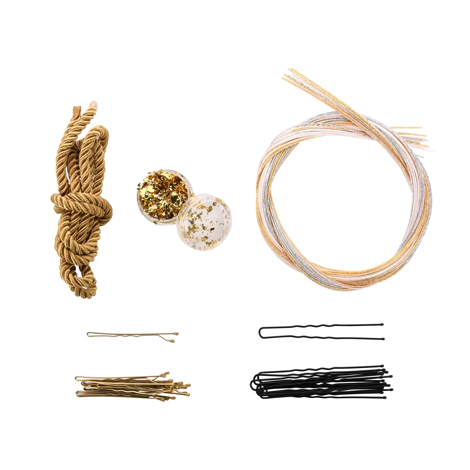 OTAKUMARKET Coming-of-Age Ceremony, Hair Ornament, Swirt, Cord, Gold Foil Pin Set, Hair Accessories, Graduation Ceremonies, Long Sleeves, Hakama, Shichi-Go-San Yukata, Hair Accessories, Gold Foil Hair