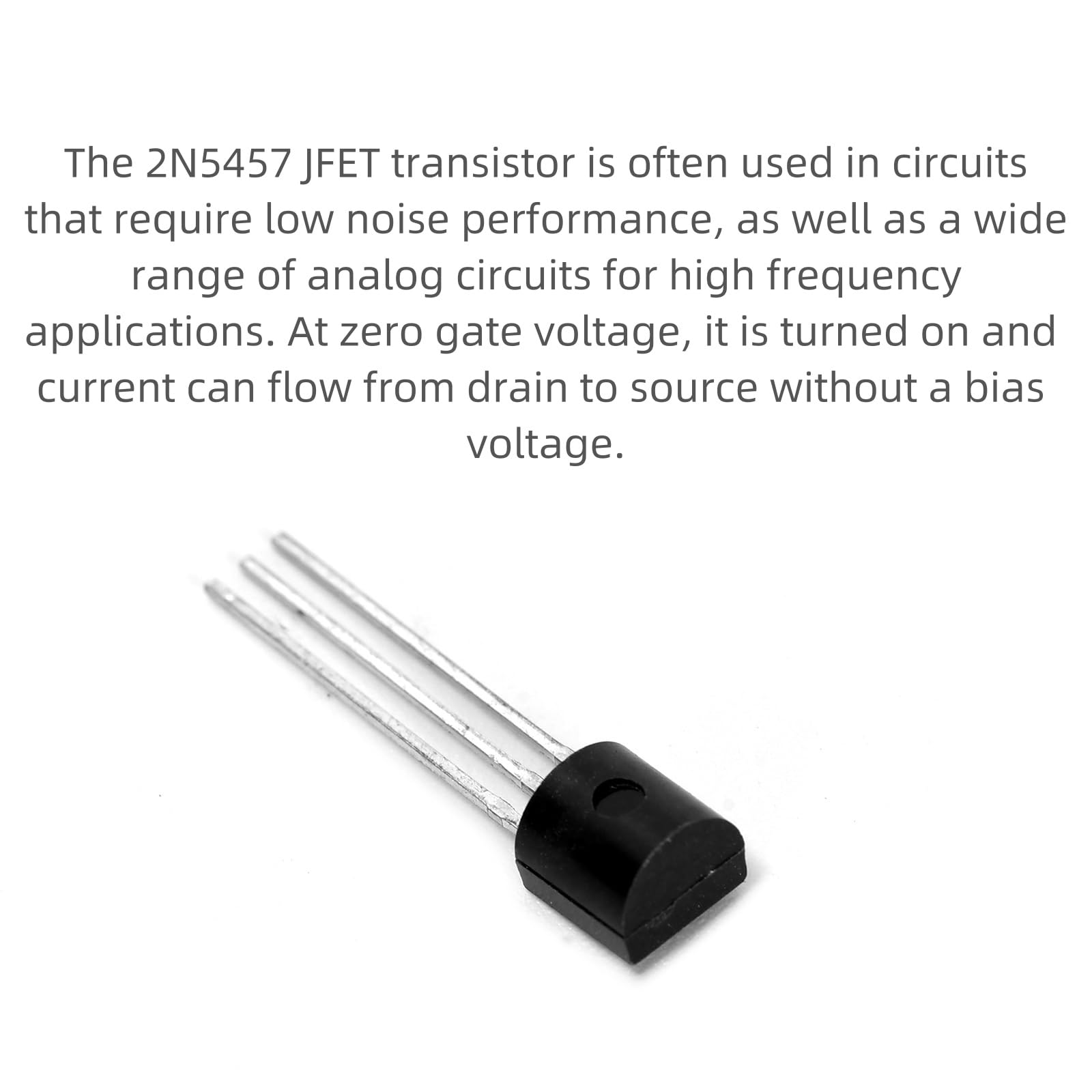 10Pcs 2N5457 N-Kanal 5457 JFET Transistor 25V 10MA für DIY-Projekte Schalttransistor Analogschalter Bass Audio Verstärker