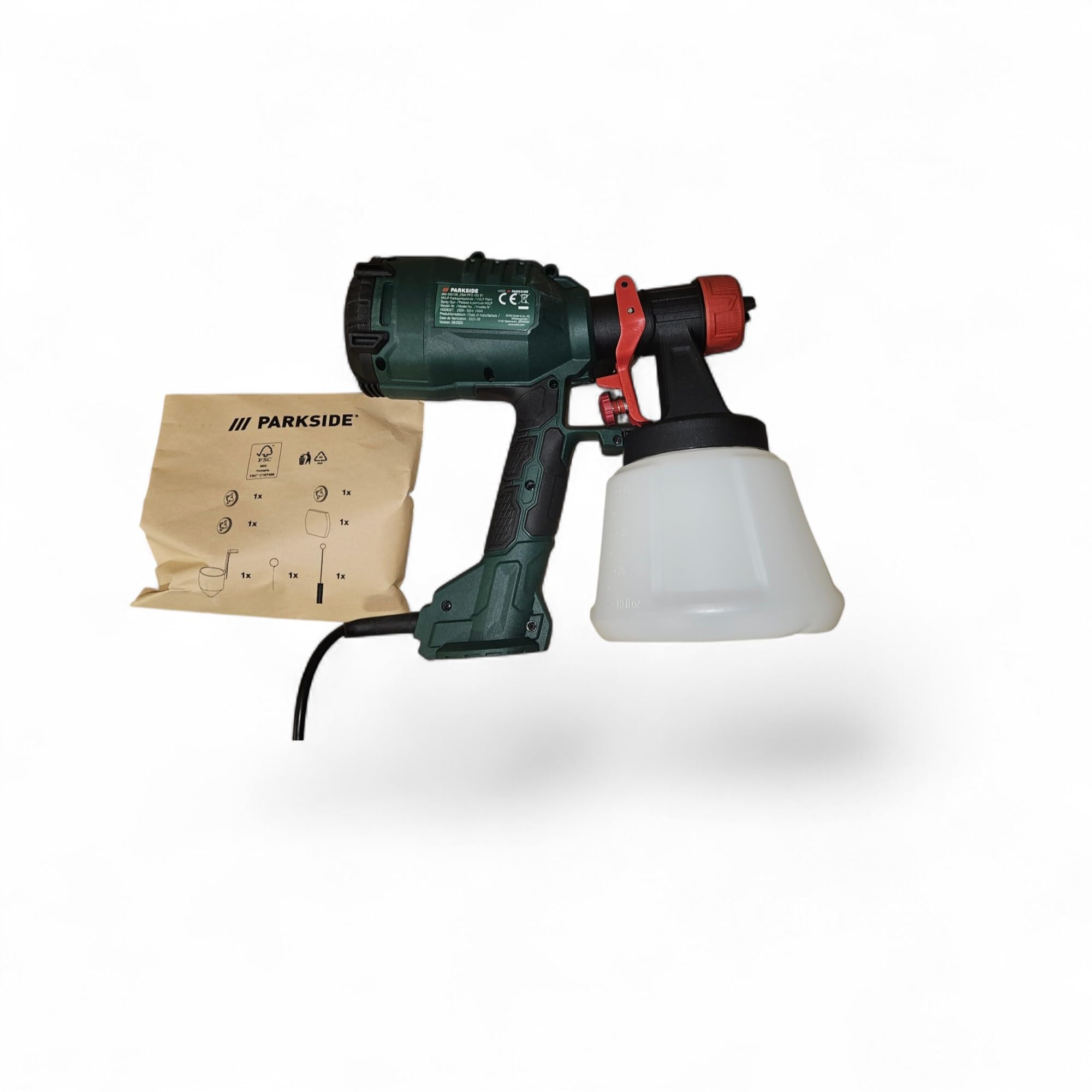 Park Side Pistola A Pittura HVLP PFS 450 - Spruzzatore Elettrico Progetti Parete Soffitto Legno Metallo