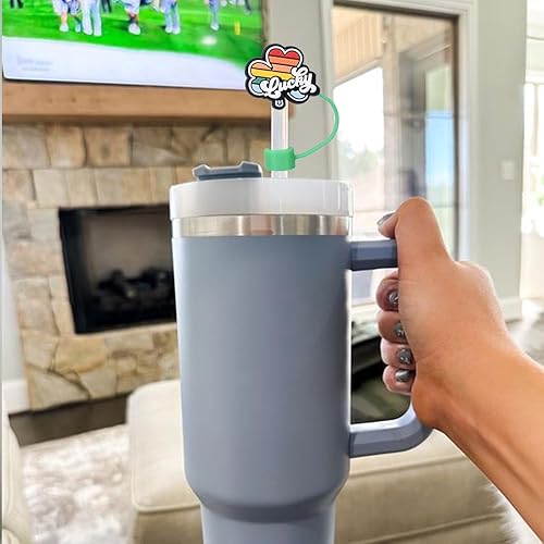 Miniatura 3 de SHANRUN - Juego de 6 fundas de popote para vaso Stanley de 4030 onzas con asa  SHANRUN de 0.39 pulgadas de diámetro (0.394 in) de diámetro, mini