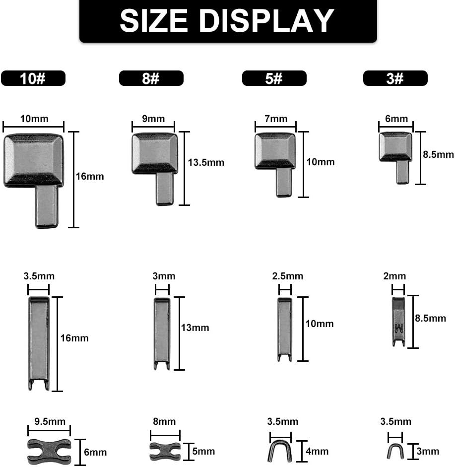 24 Sets Zipper Repair Kit DIY Repair Zipper Stopper Zipper Slider