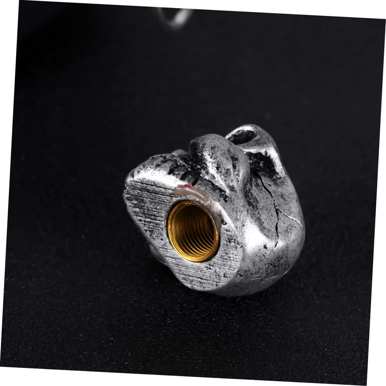 GLEAVI 3sätze Skull Ventilkappen Für Motorräder Und Fahrräder Kreatives Design Silber Schützt Vor Schmutz Und Feuchtigkeit Einfache Installation Zubehör Für Biker Und Radfahrer