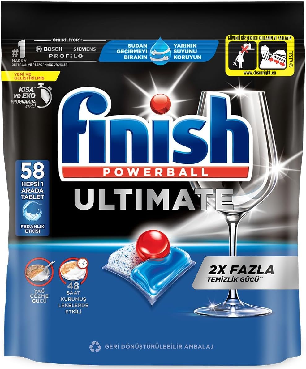 Powerball All in 1 Quantum Ultimate Dishwasher Tablets 58's Regular