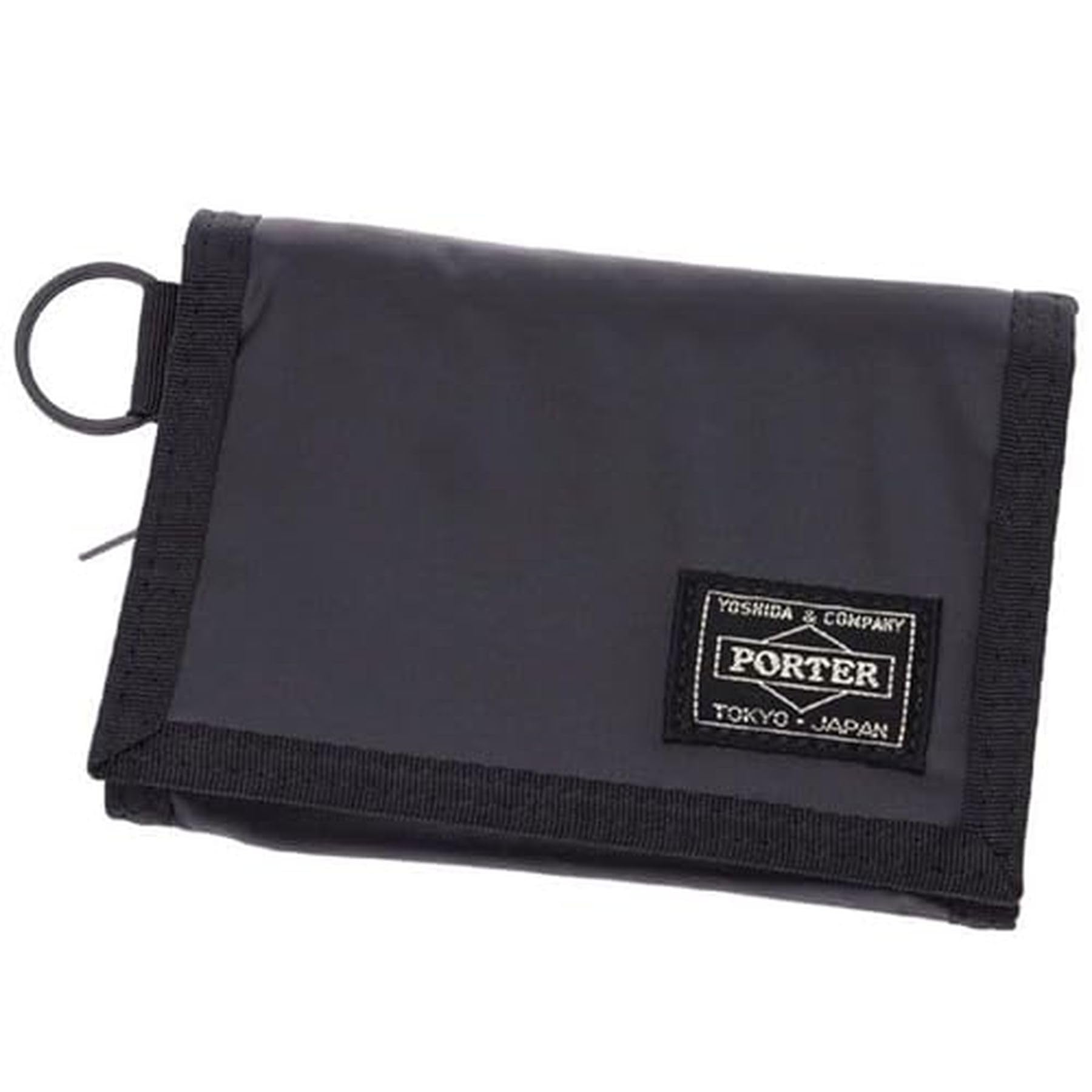 PORTER ナイロン 三つ折り財布 通気性,軽量 [CAPSULE/カプセル] 555-06439 1.ブラック