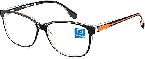 Miniatura 5 de K KENZHOU Paquete de 2 lentes de bloqueo de luz azul, computadora, juegos, TV, teléfonos con bisagras de resorte, antifatiga ocular y