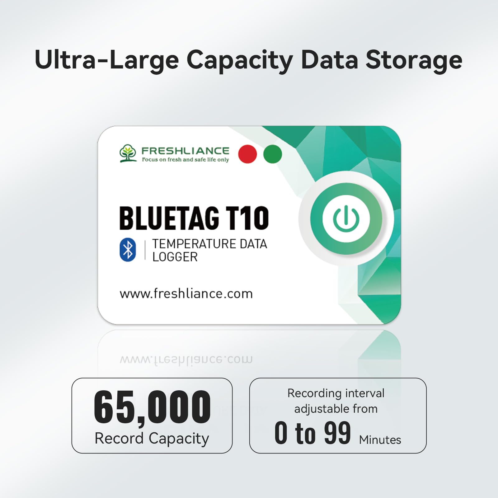 Freshliance - Registrador de datos de temperatura Bluetooth, grabadora de monitor de temperatura remota con exportación de almacenamiento de datos, sonda de sensor de temperatura de uso múltiple para