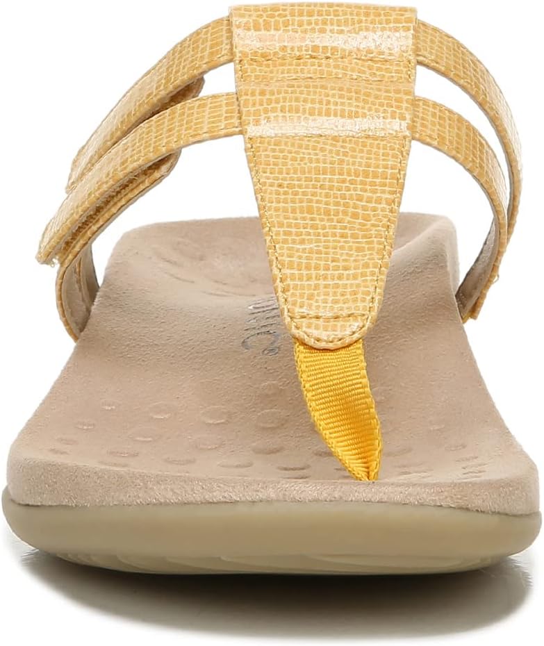 Vionic Women's Rest Elvia Toe Post Slide Sandal- Supportive Ladies Flip Flop Sandals That Include Three-Zone Comfort with Orthotic Insole Arch Support, Medium and Wide Fit, Sizes 5-12