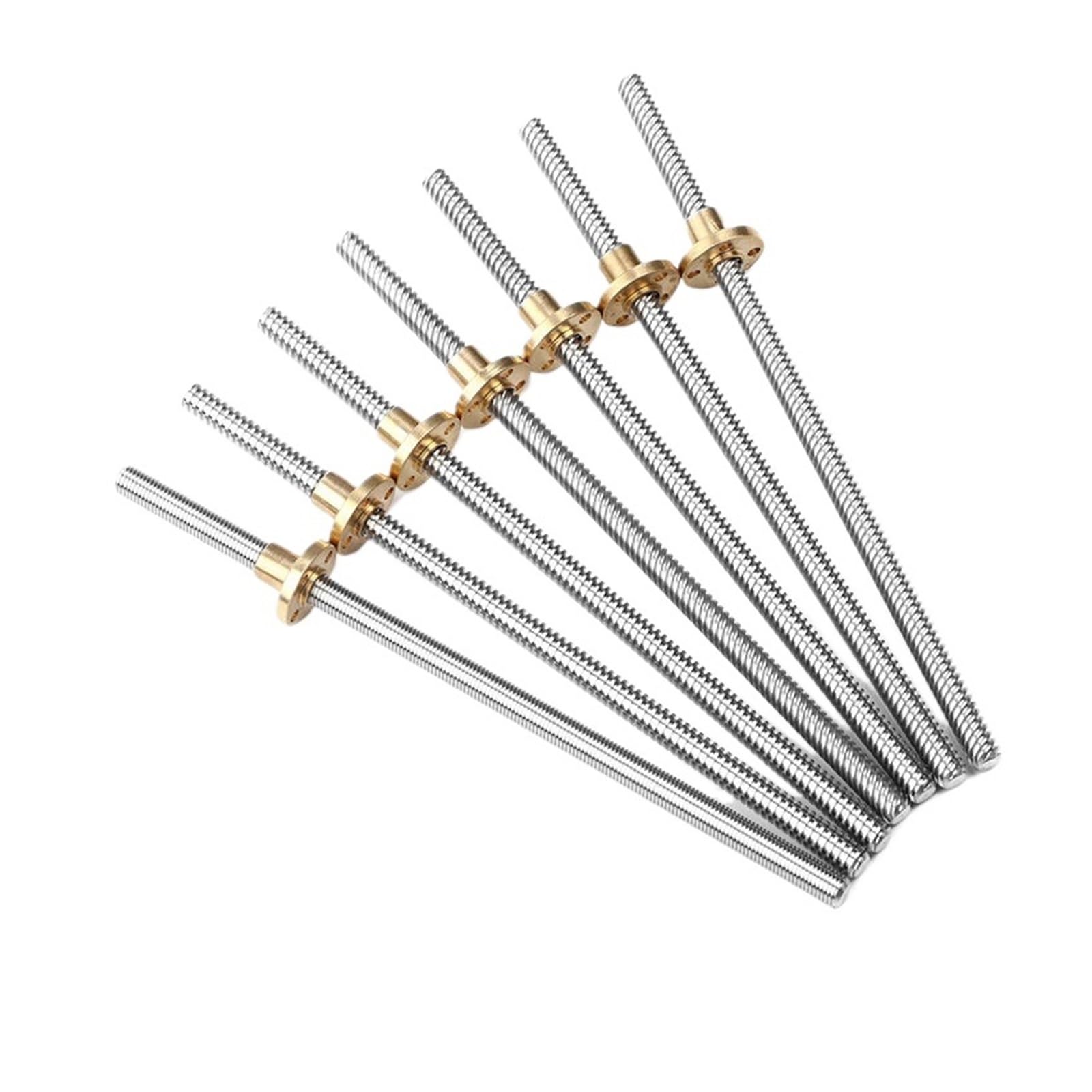 Metal Ball Screw nut T8 Lead Screw Trapezoidal Rod T8 Lead Screw Thread 8mm Lead 8mm Length 100-900mm with Brass Nut(650mm)