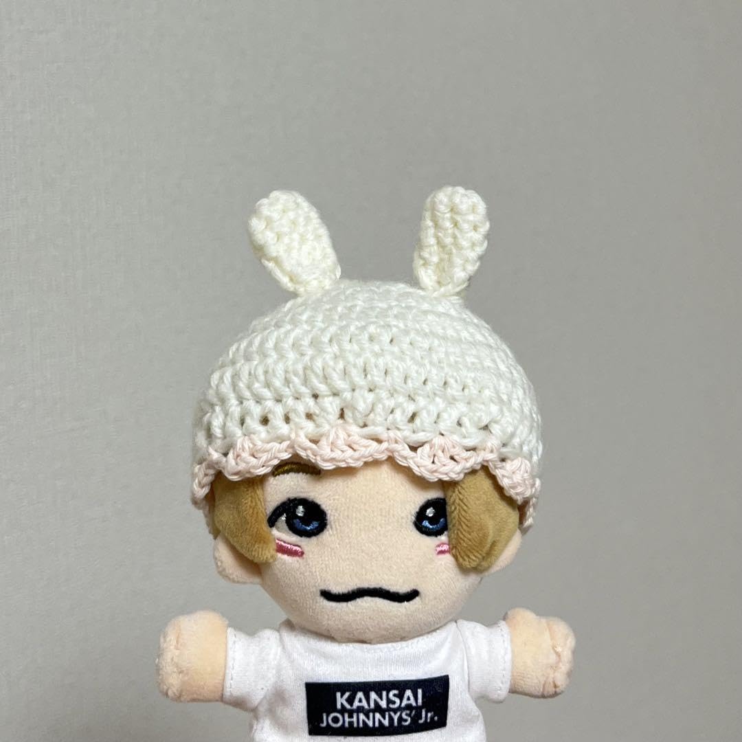 Amazon.co.jp: ちびぬい うさぎ 帽子 ニット帽 うさ耳 ぬい服  