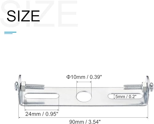 Miniatura 2 de MECCANIXITY Placa de luz de techo, 3.543 x 0.709 x 0.669 in, soporte de montaje para lámpara de araña de oficina en casa, paquete de 4