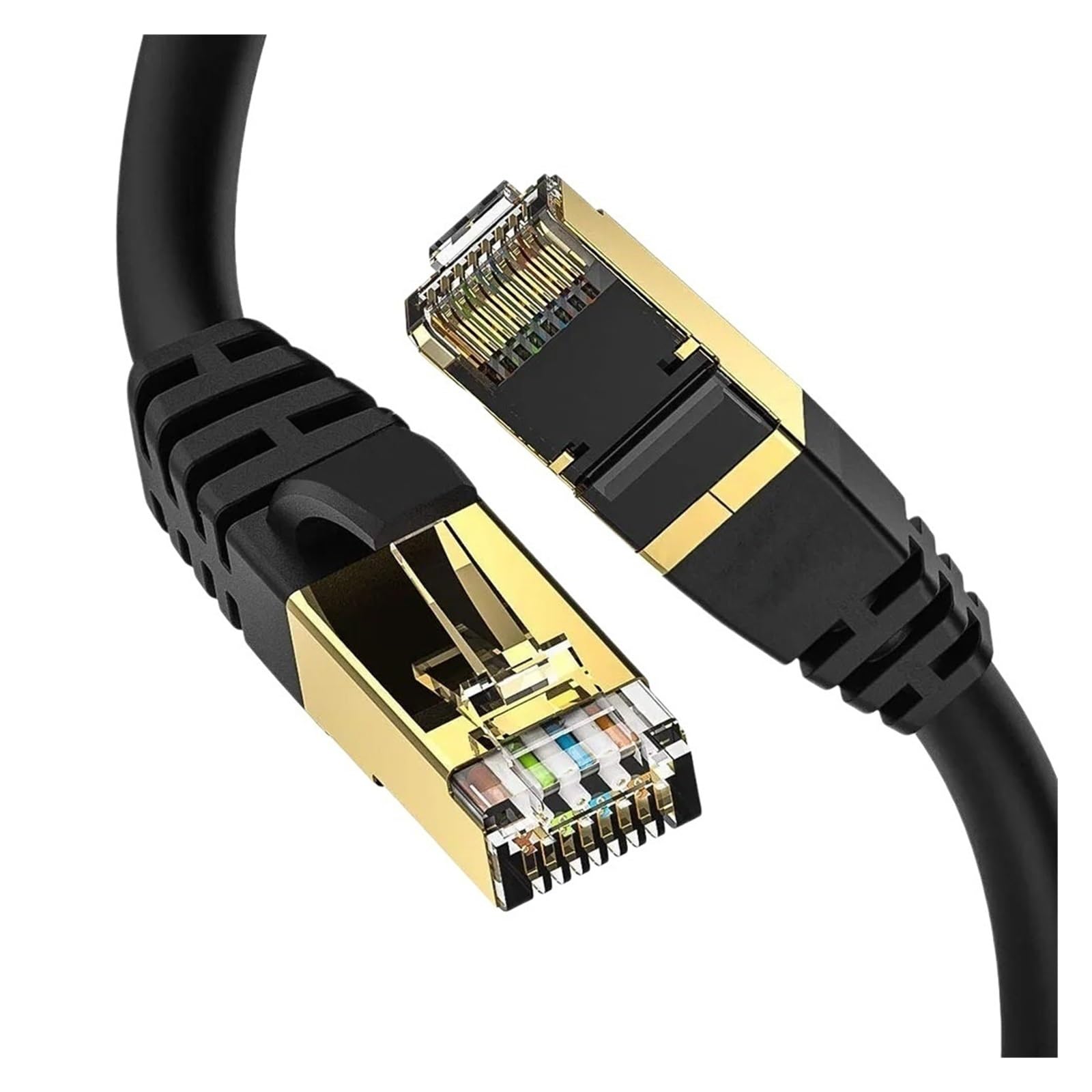 Générique Câble rond Ethernet Cat8, réseau LAN haut débit RJ45, 40Gbps 2000MHz 26AWG, for routeur PC PS4 TV ordinateur portable de jeu(10M Round Cable)