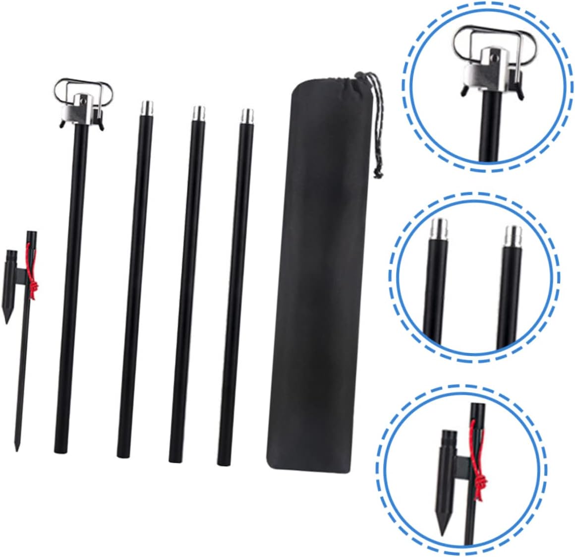 POPETPOP Camping Light Bracket Lantern Lamp Rack Outdoor Light Stand Lightweight Strong for Electric Lanterns