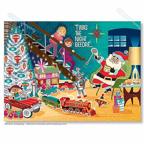 Cartes Twas The Night Before Christmas pour décorer la table de Noël et écrire aux proches