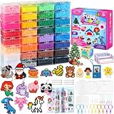 Funtopia Boîte de 25600 Perles a Repasser 5mm, 32 Couleurs de Perle Fusible...