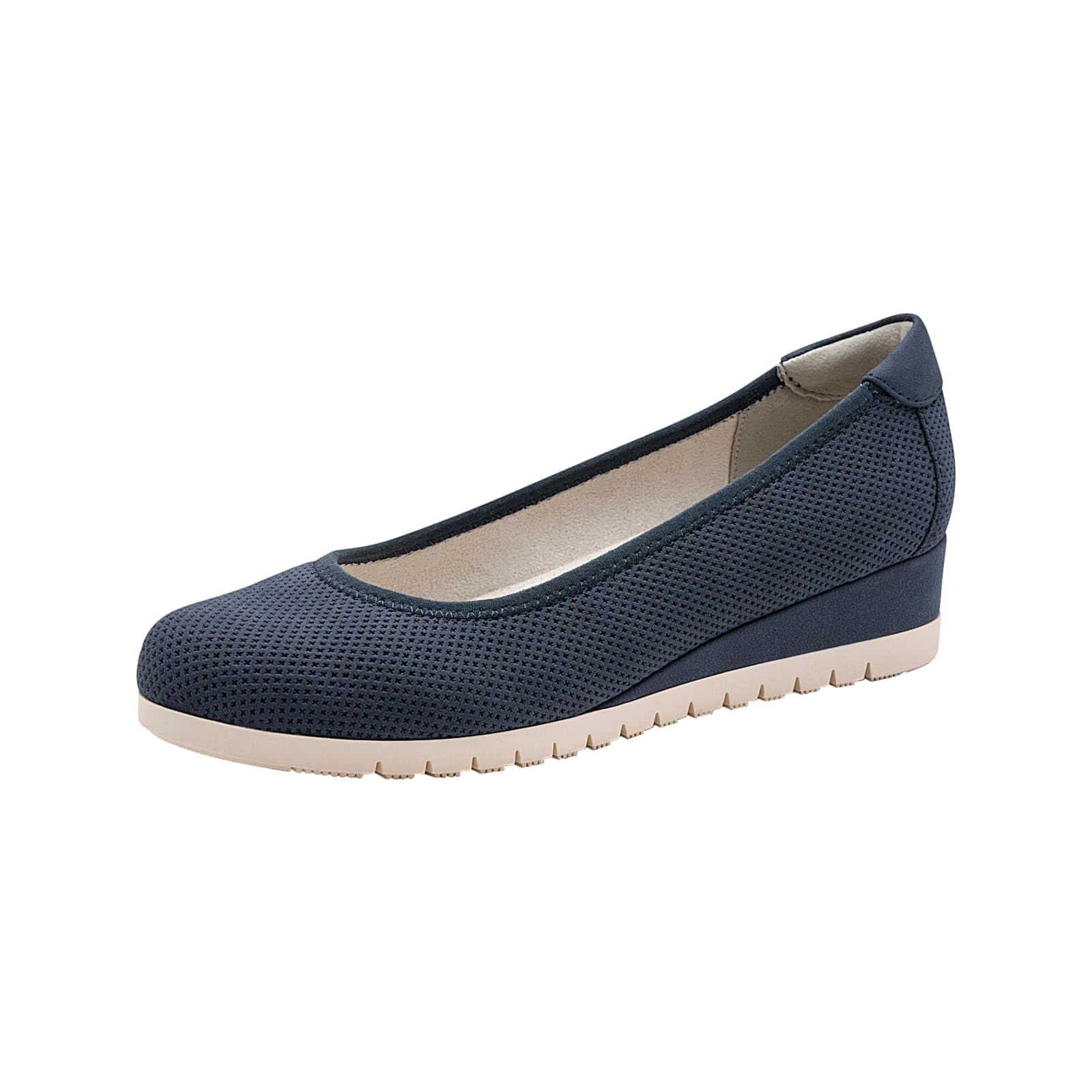 Jana Women's Damen Ballerina Vegan 8-22361-46 Ballet Flat, Navy, 6.5 UK