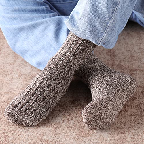 Image of Clothirily Wool Socks, Thick Soft Wool Socks for Women, Vintage Warm Womens Sock, Winter Warm Boot Sock for Women Men