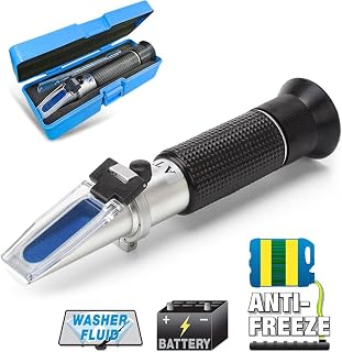 aichose 4-in-1 Antifreeze Refractometer for DEF Urea, Coolant Freezing Point, Battery Acid SG, Windshield Washer Fluid Tester