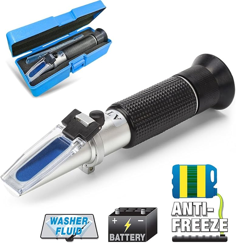 Refractómetro de refrigerante anticongelante DEF 4 en 1 para sistema anticongelante de automóvil, líquido de escape diésel, ácido de batería y líquido limpiaparabrisas