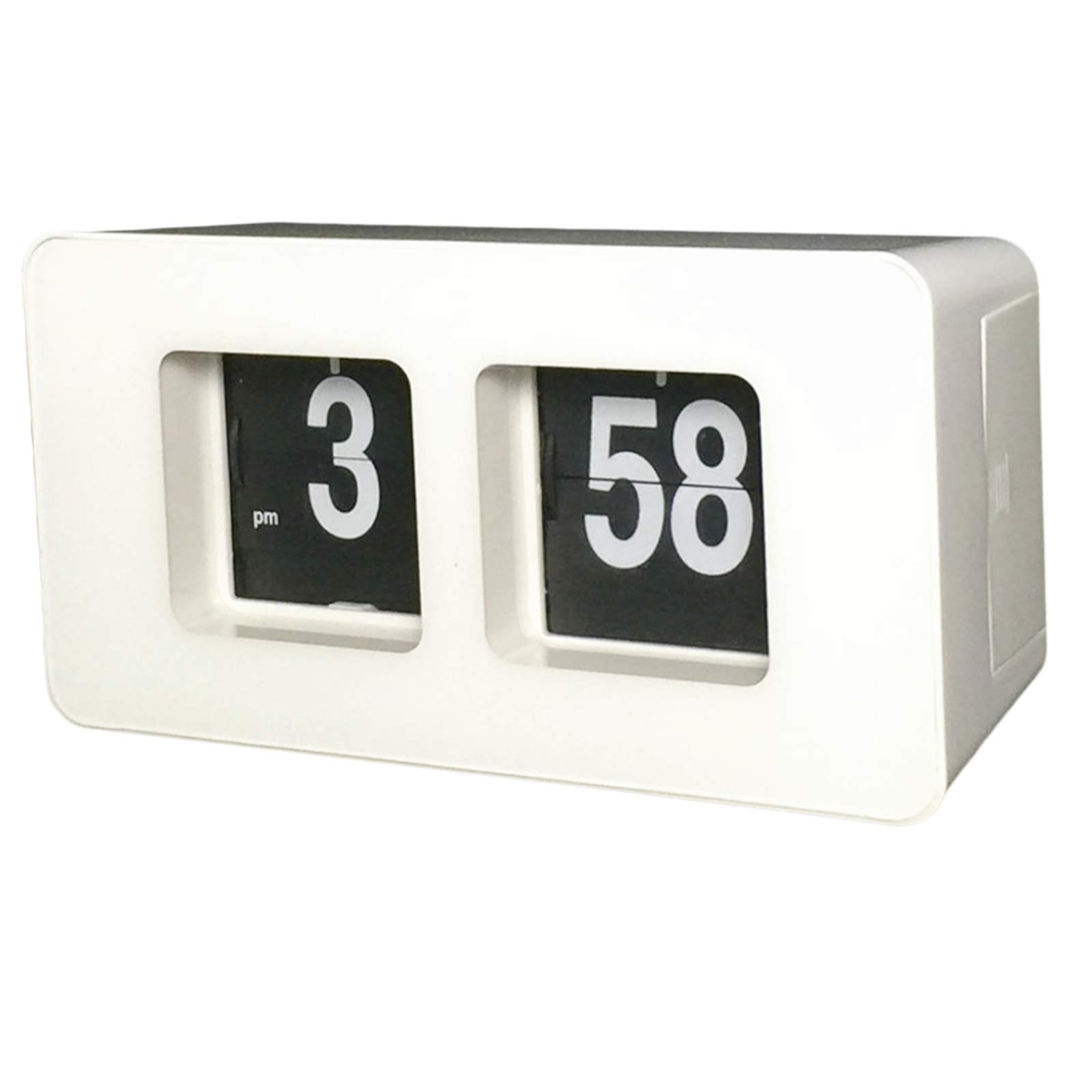 Fenteer Auto Flip Clock Schreibtisch Uhr Stumm Tisch Uhr Retro Flip Über Uhr Flip Interne Getriebe Betrieben Quarz Uhr Wanduhren dekorative - Schwarz