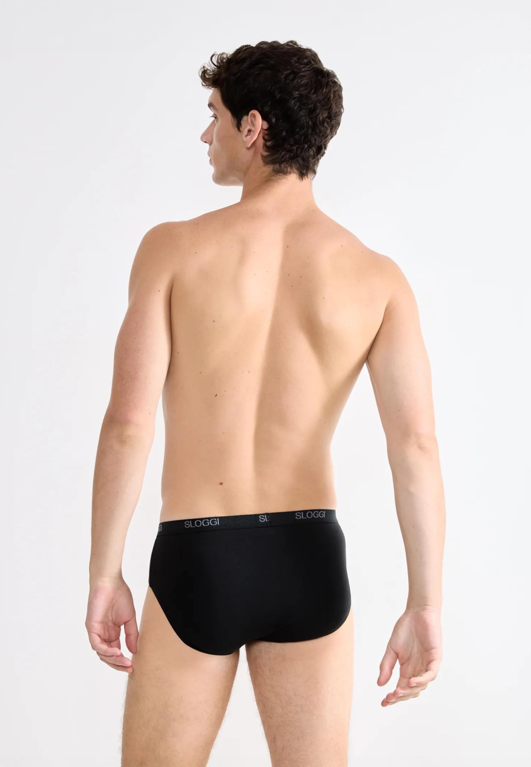 Sloggi Men Basic Midi 6P, Slip, Uomo, Nero (Black), 6