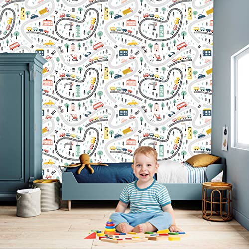 Image of CABANA HOMES (45cm x 125cm, 3 Rolls (18 sq. ft) Wallpaper for Kids Room Self Adhesive,Wall Stickers,Baby Room,Wardrobe,Furniture