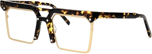 Miniatura 2 de Zeelool Marco de gafas rectangulares retro con lente transparente sin receta para hombres ZJGX839879