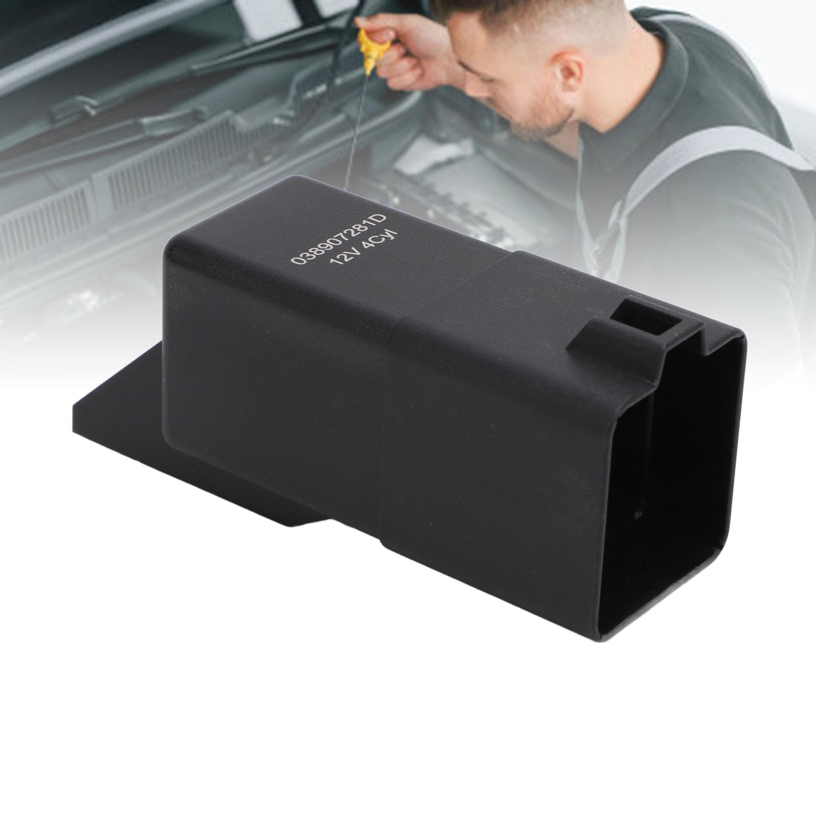 Relais de Bougies de Préchauffage à 9 Broches 0281003038, 038907281D, unité de Contrôle de Performance Stable, Compatible avec Altea, Matériau ABS, Tension 12 V