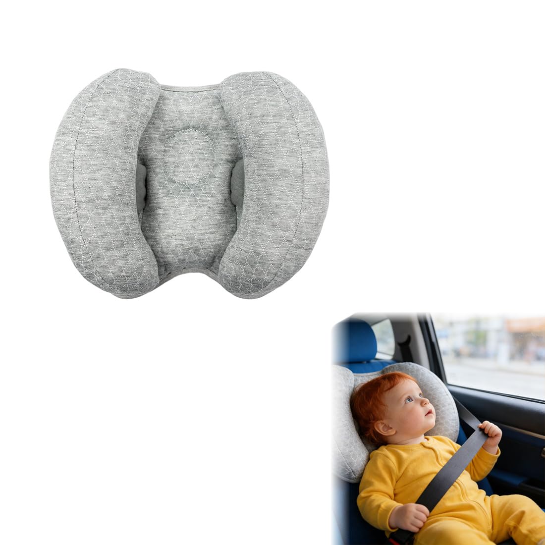 Cuscino cervicale per neonati, confezione da 1, cuscino di supporto per la testa per neonati, cuscino cervicale 2 in 1, cuscino cervicale a forma di banana per neonati, supporto cervicale