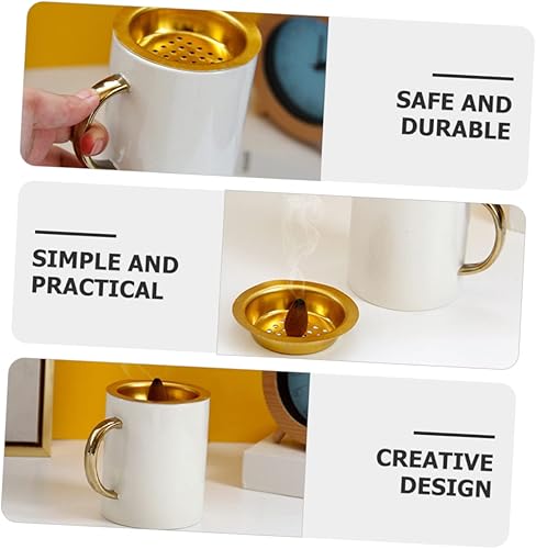 Miniatura 6 de Quemador de incienso de cerámica Ramadán Quemador de incienso de cerámica Soporte de cono de incienso de cerámica Soporte de quemador de cono de