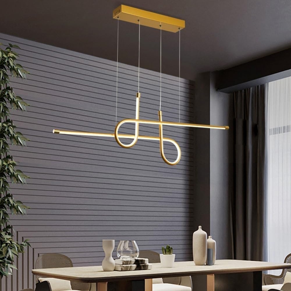 Lustre à LED linéaire moderne pour cuisine et salle à manger