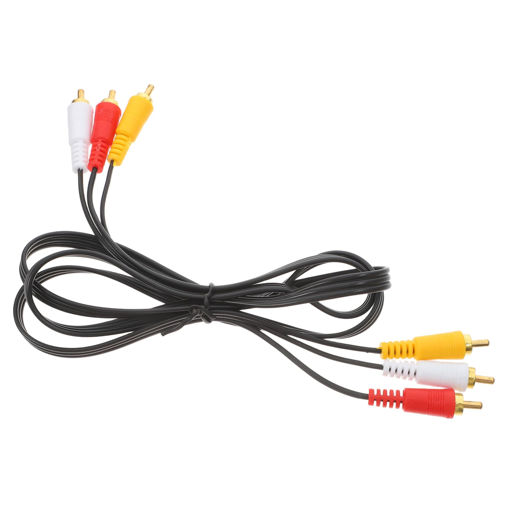BRIGHTFUFU 3 to 3 Audio Line 1.5m Cable Gold Plated Digital Cable for Video Speaker Amplifier