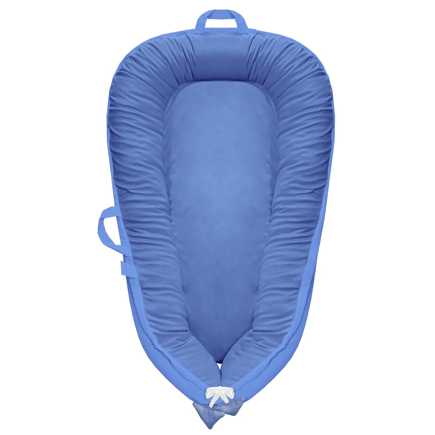 Baby Lounger - Baby Lounger for Newborn 0-24 Months, Baby Nest Breathable & 100% Cotton and Velvet Cover Adjustable Portable Infant Lounger, Co Sleeper for Baby in Bed, Baby Essentials and Gifts