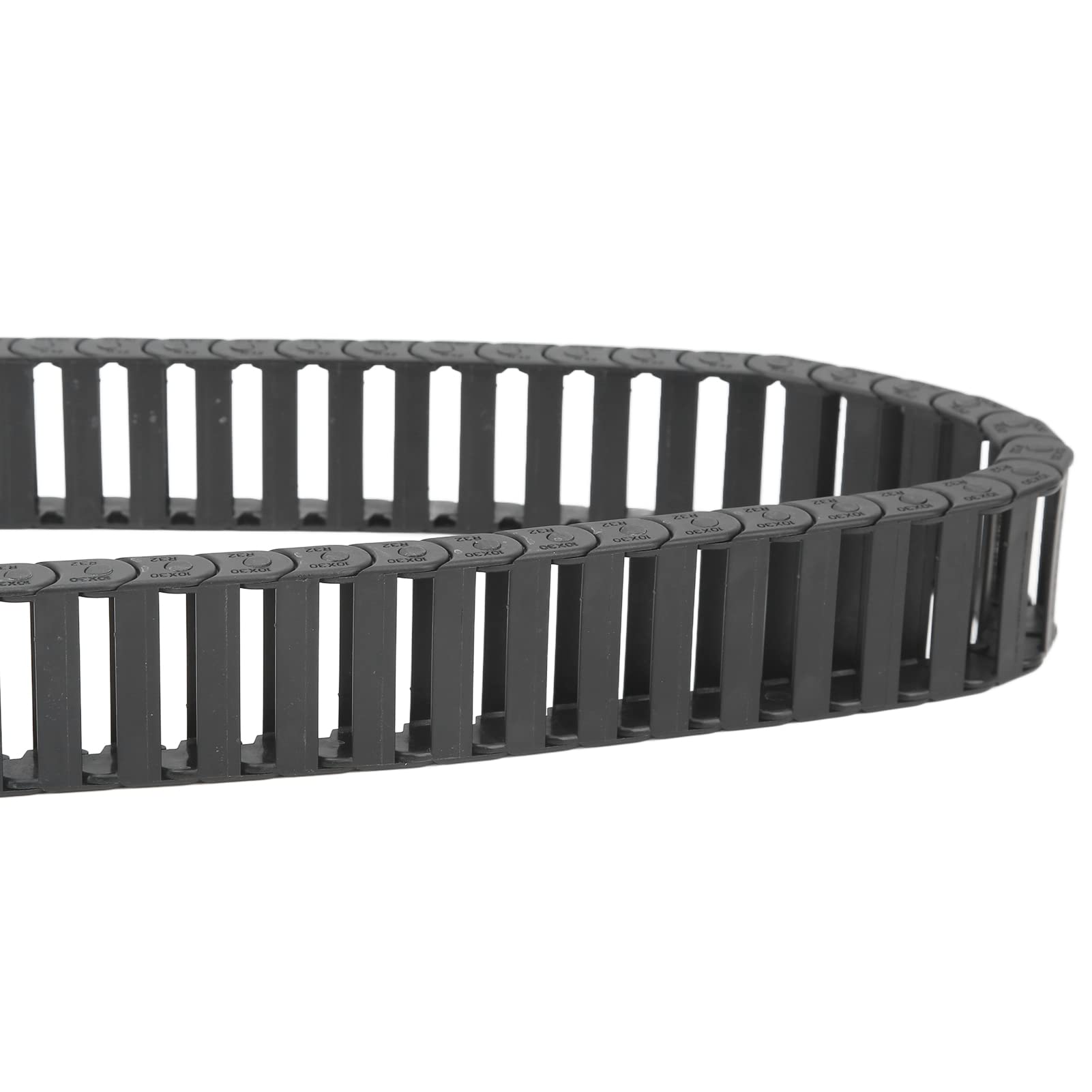 R32 10 X 30mm Wewnętrzny łańcuch do Przeciągania, 1 Metr Długości Czarny Plastikowy Elastyczny Przewód Kablowy z Końcowym łańcuchem Kablowym do Maszyn Elektrycznych, Drukarki 3D, Grawerów CNC