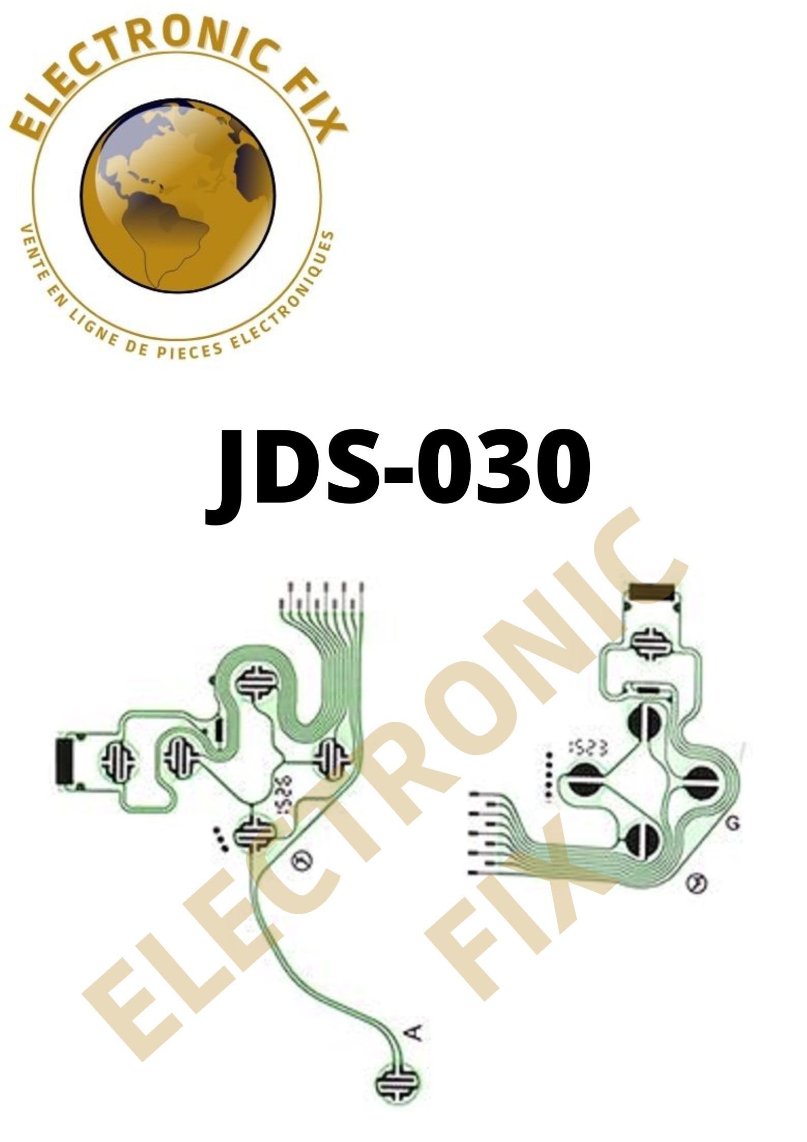 ELECTRONICFIX Nappe Conductrice JDS-030 Film Circuit interne pour Manette Compatible avec PlayStation 4 JDS-030